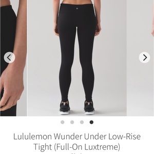 lululemon low rise wunder unders